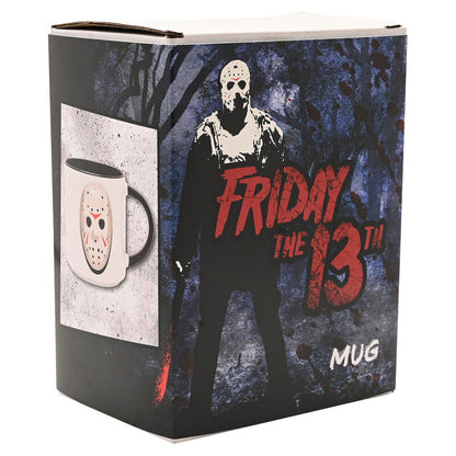 Taza de cerámica de Jason de Viernes 13 con interior y asa negros - 4