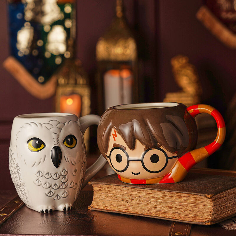 Taza 3D de Harry Potter con gafas redondas y bufanda de Gryffindor - 5