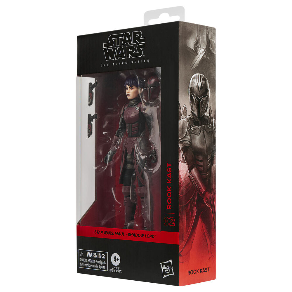 Figura articulada Rook Kast Maul Shadow Lord Star Wars con armadura granate y negra - 3