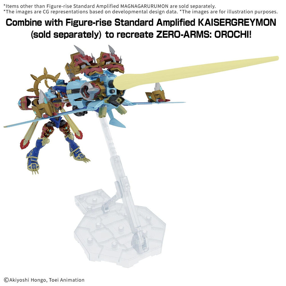 Maqueta Digimon Mobile Suit azul con alas y módulos mecha - 2