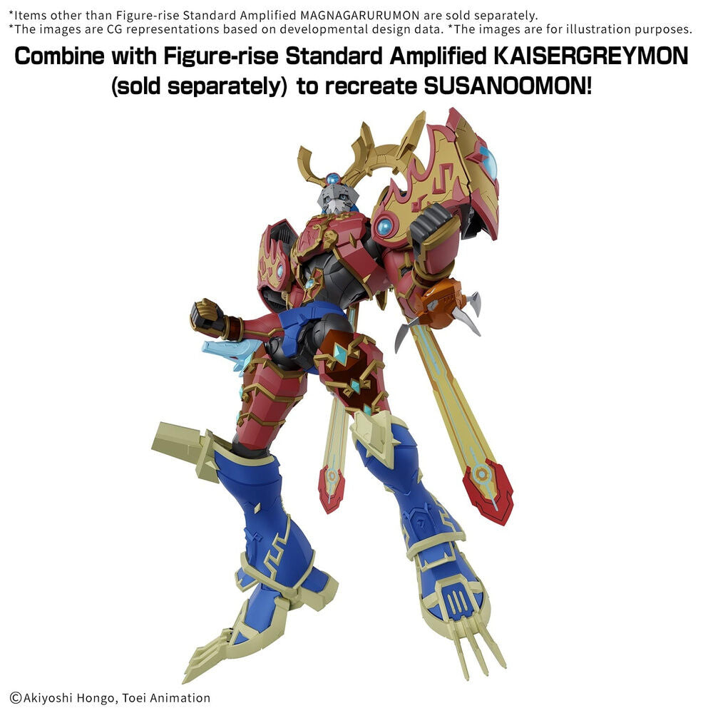 Maqueta Digimon Mobile Suit azul con alas y módulos mecha - 4