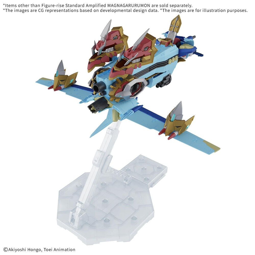 Maqueta Digimon Mobile Suit azul con alas y módulos mecha - 5