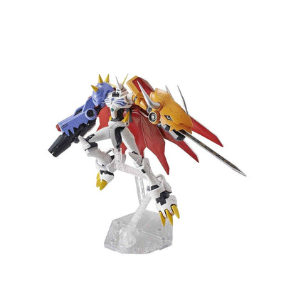 Maqueta ensamblada de Omegamon de Digimon con armadura blanca y detalles multicolor - 5