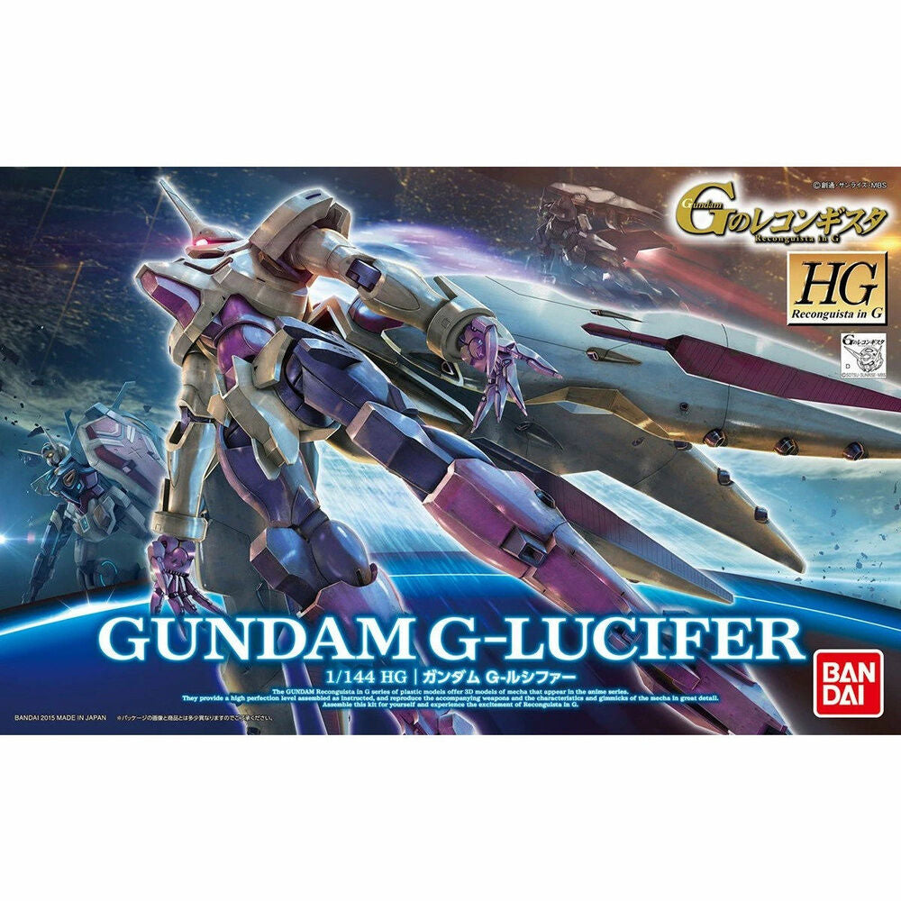 Maqueta HG 1/144 G-Lucifer Gundam en blanco, morado y rosa - 5