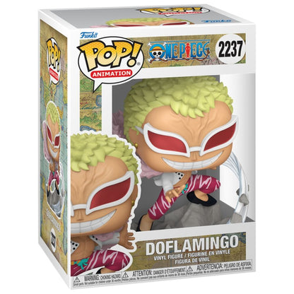 Figura Funko POP! de Doflamingo de One Piece con chaqueta de plumas rosa - 2