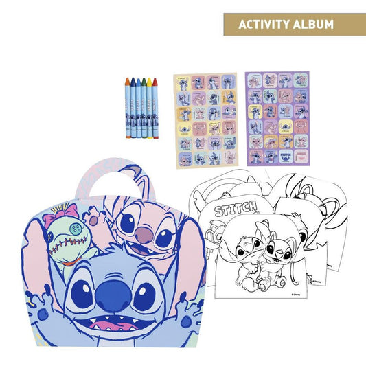Set de actividades Stitch Disney con ceras, pegatinas y dibujos para colorear