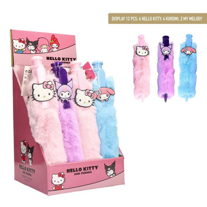 Display de bolígrafos de peluche Hello Kitty, Kuromi y My Melody