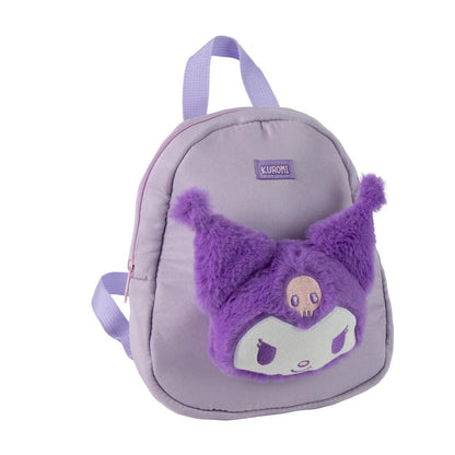 Mochila lila de Kuromi con aplicación frontal en relieve