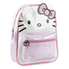 Mochila infantil Hello Kitty blanca, lila y rosa con bolsillo frontal