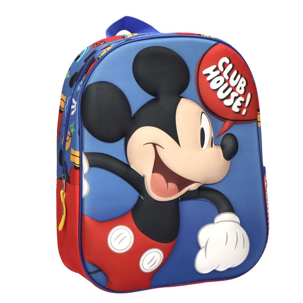 Mochila infantil 3D azul y roja de Mickey Disney