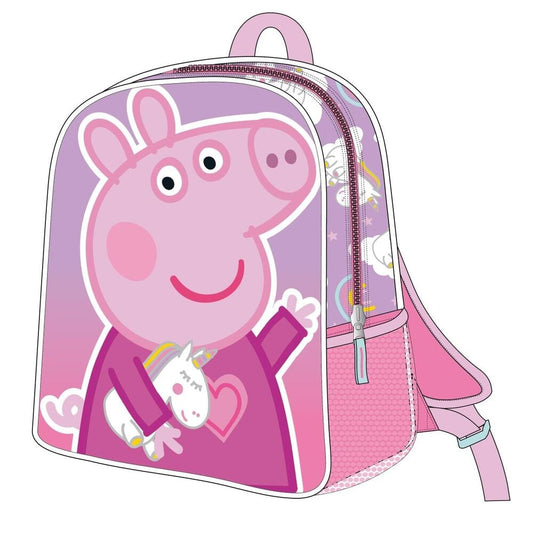 Mochila 3D rosa de Peppa Pig con unicornio