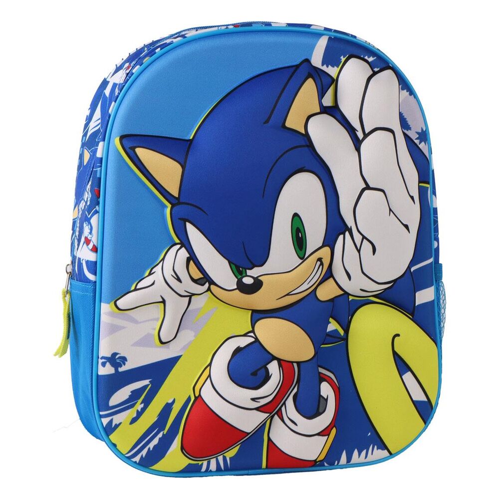 Mochila infantil 3D azul de Sonic the Hedgehog