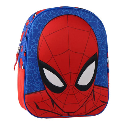 Mochila infantil 3D de Spider-Man Marvel en rojo y azul