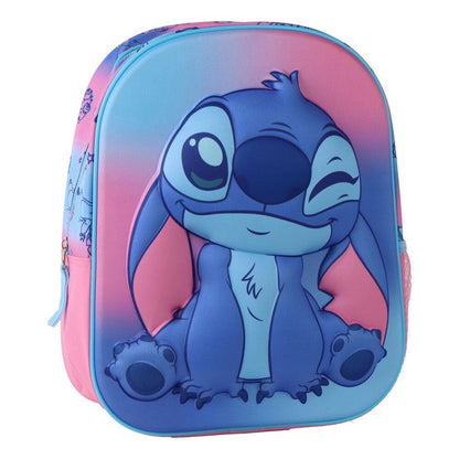 Mochila infantil 3D de Stitch Disney en azul y rosa