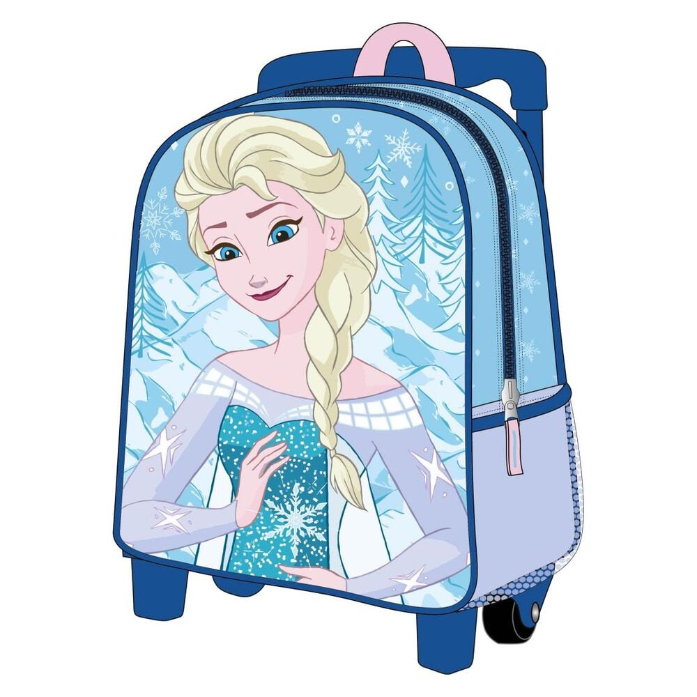 Trolley 3D azul de Elsa Frozen Disney con ruedas