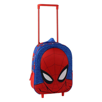 Trolley escolar 3D de Spider-Man Marvel en rojo y azul