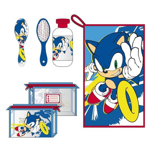 Set de aseo Sonic the Hedgehog con neceser, cepillo y frasco