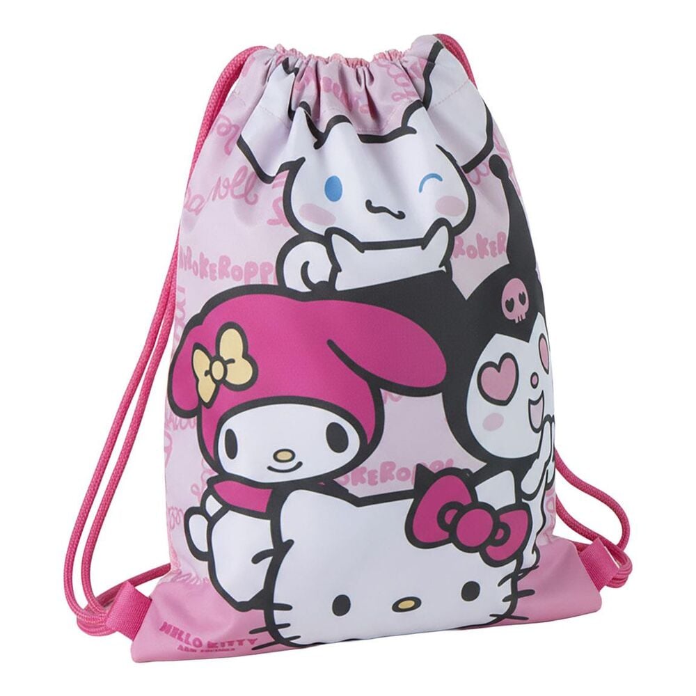 Saco rosa Hello Kitty and Friends con personajes Sanrio
