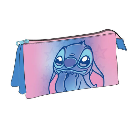 Portatodo triple Stitch Disney rosa y azul de CERDÁ