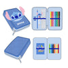 Plumier doble azul de Stitch Disney abierto