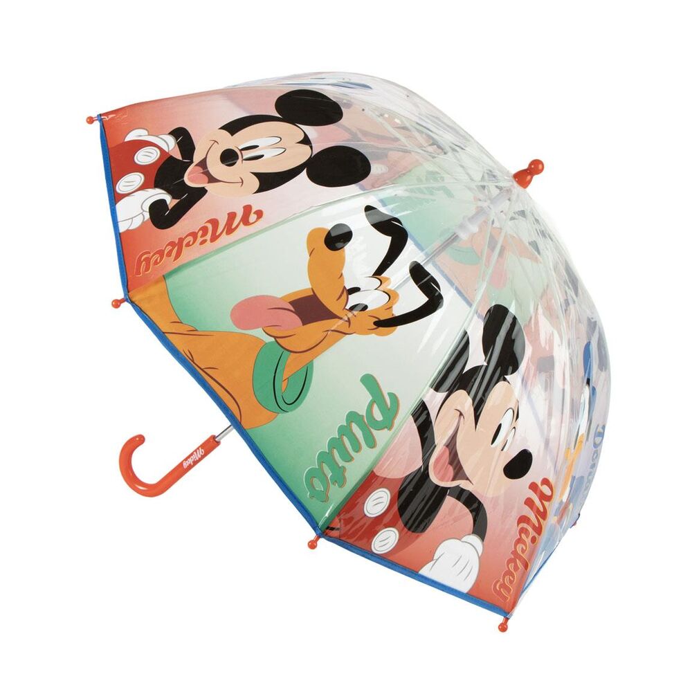 Paraguas transparente Mickey and Friends Disney con estampado de Mickey y sus amigos