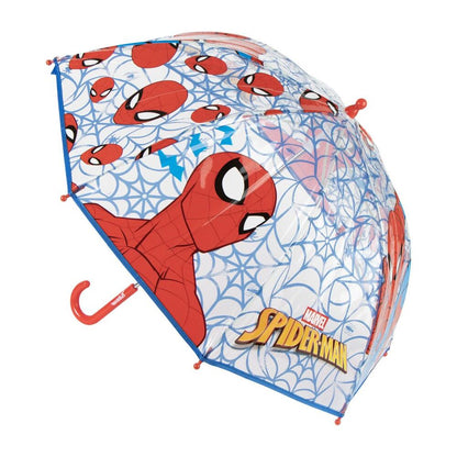Paraguas transparente Spider-Man Marvel con estampado de telarañas