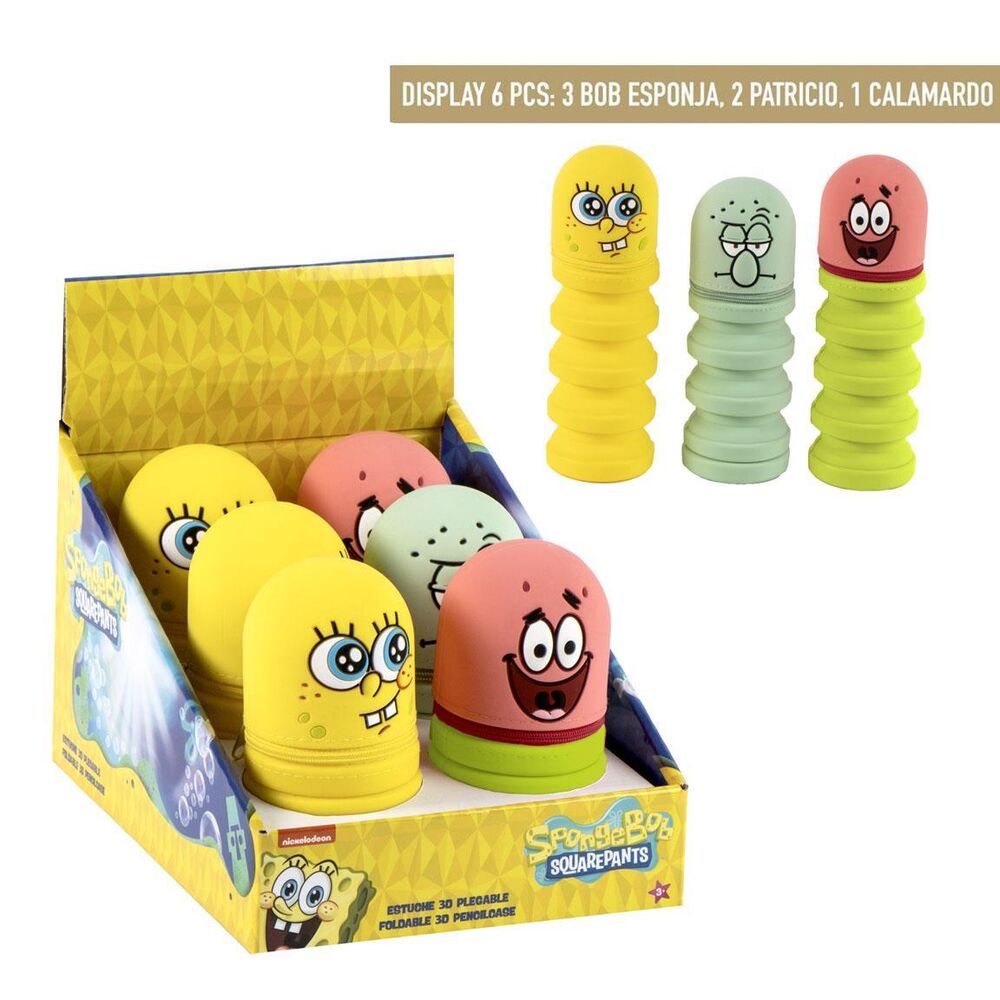 Portatodos de silicona de Bob Esponja, Patricio y Calamardo