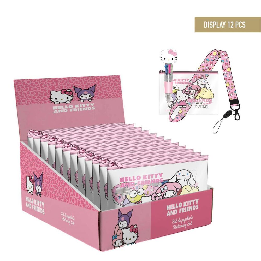 Set de papelería rosa Hello Kitty and Friends de CERDÁ
