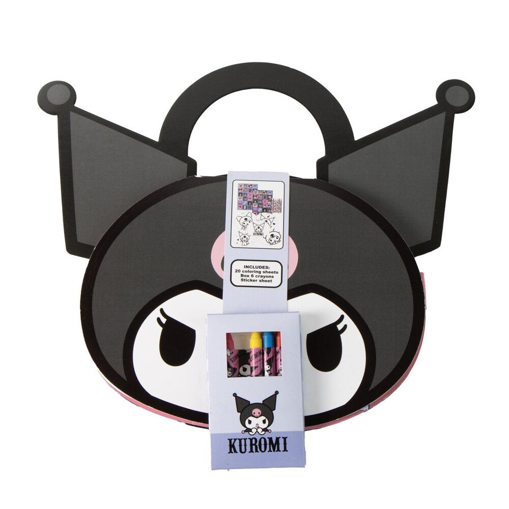 Álbum para colorear Kuromi con seis ceras y pegatinas
