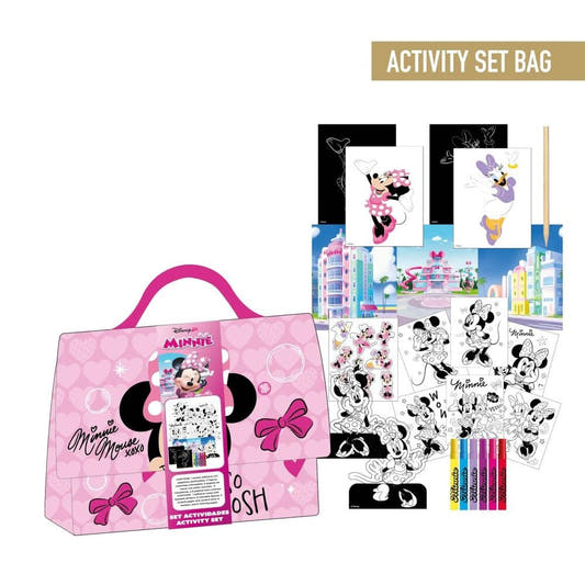 Bolso set para colorear Minnie Disney rosa