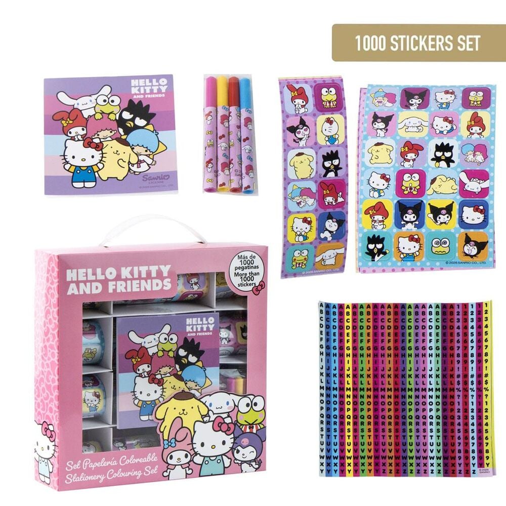Blíster de 1000 pegatinas Hello Kitty and Friends
