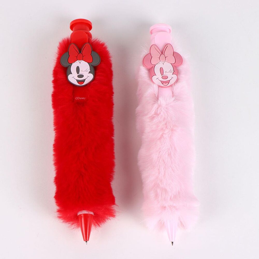 Bolígrafo de peluche Minnie Mouse Disney en rojo y rosa - 2