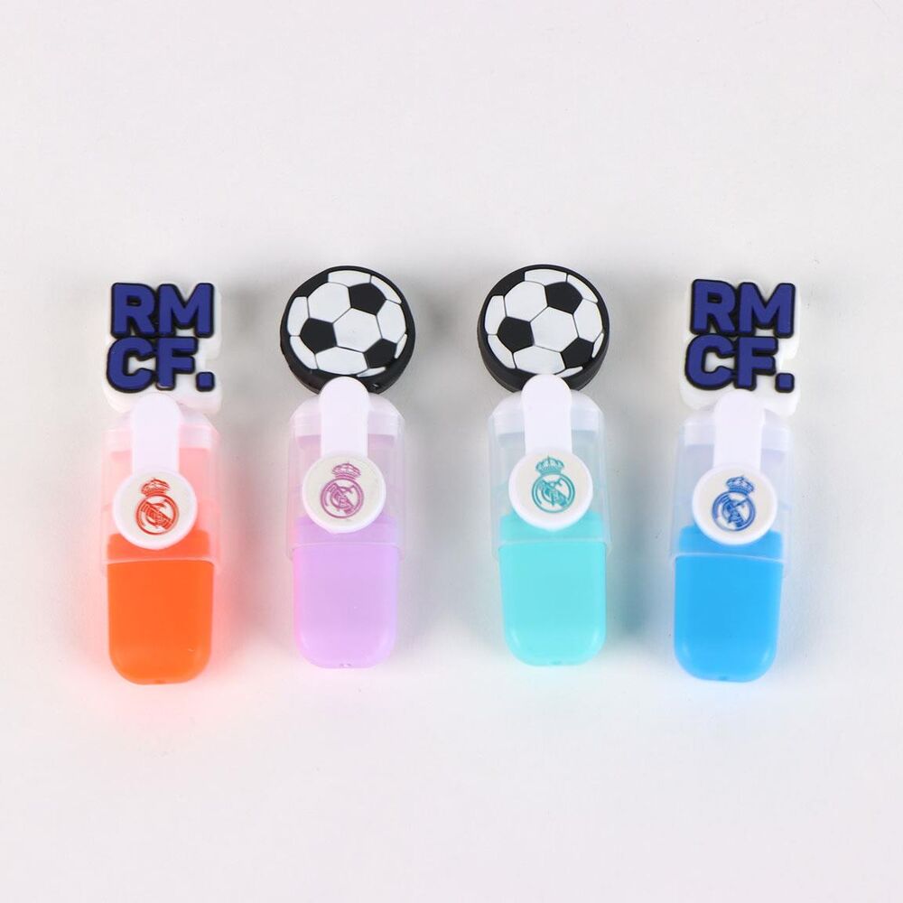 Estuche transparente con cuatro subrayadores Real Madrid surtidos - 2