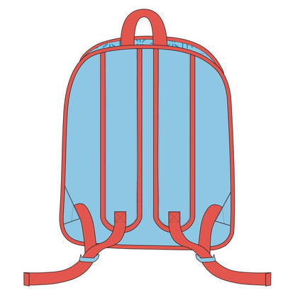 Mochila infantil 3D de Vaiana Moana Disney en azul y rojo - 2