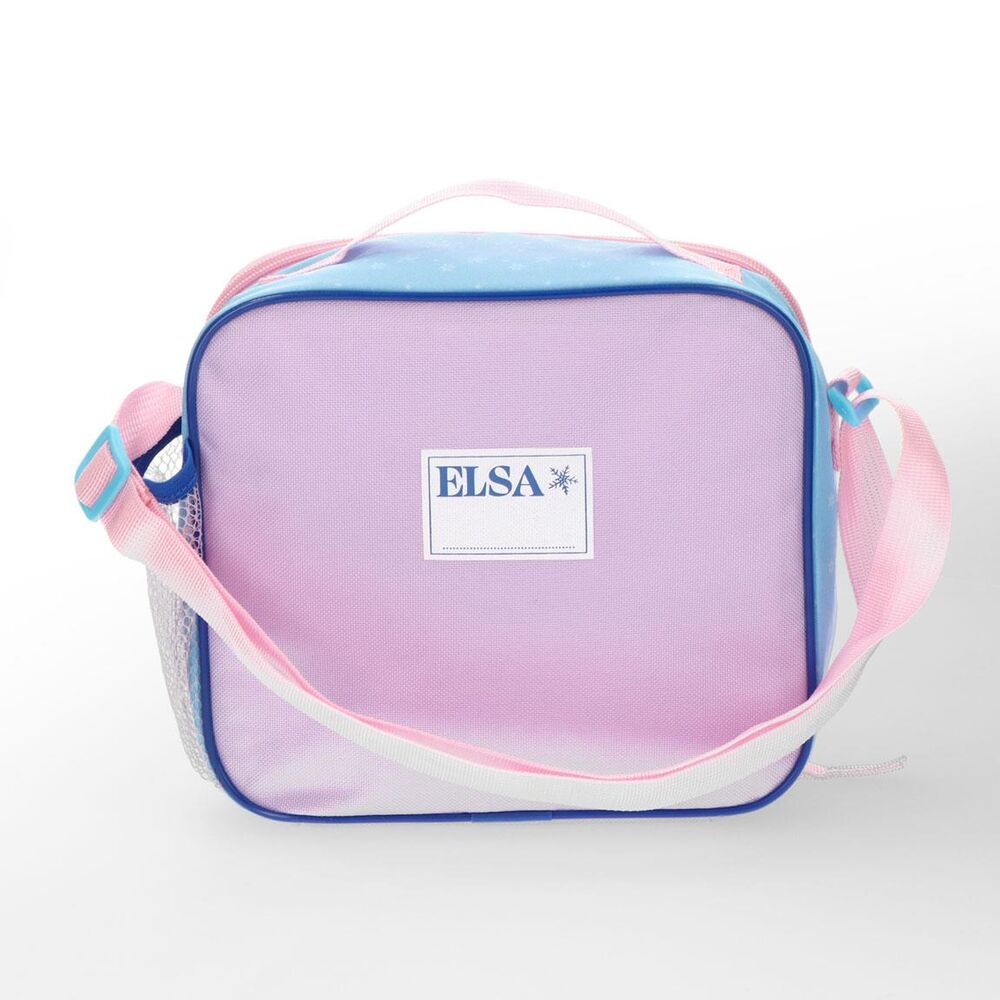 Bolsa portameriendas 3D azul de Elsa Frozen Disney con detalles rosas - 2
