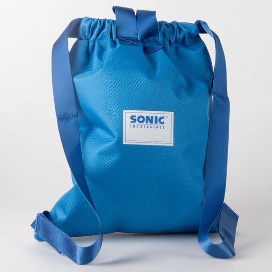 Saco azul con Sonic the Hedgehog y cierre de cordones - 4