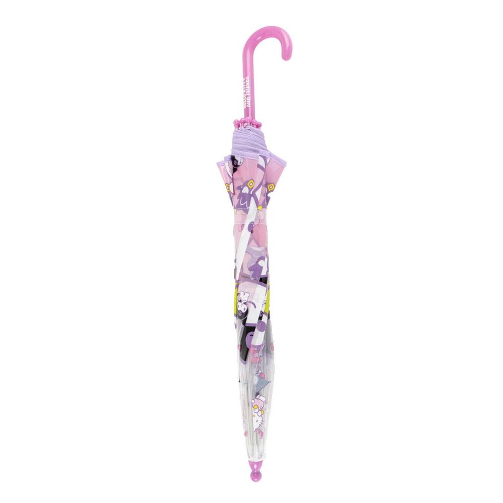 Paraguas transparente Hello Kitty and Friends con estampado rosa y morado - 2