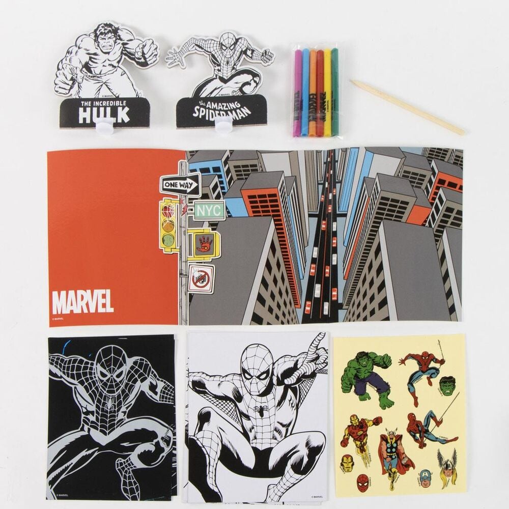 Mochila set coloreable de Spider-Man Marvel con láminas y lápices de colores - 2