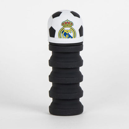 Portatodo 3D plegable del Real Madrid con diseño de balón en blanco y negro - 3
