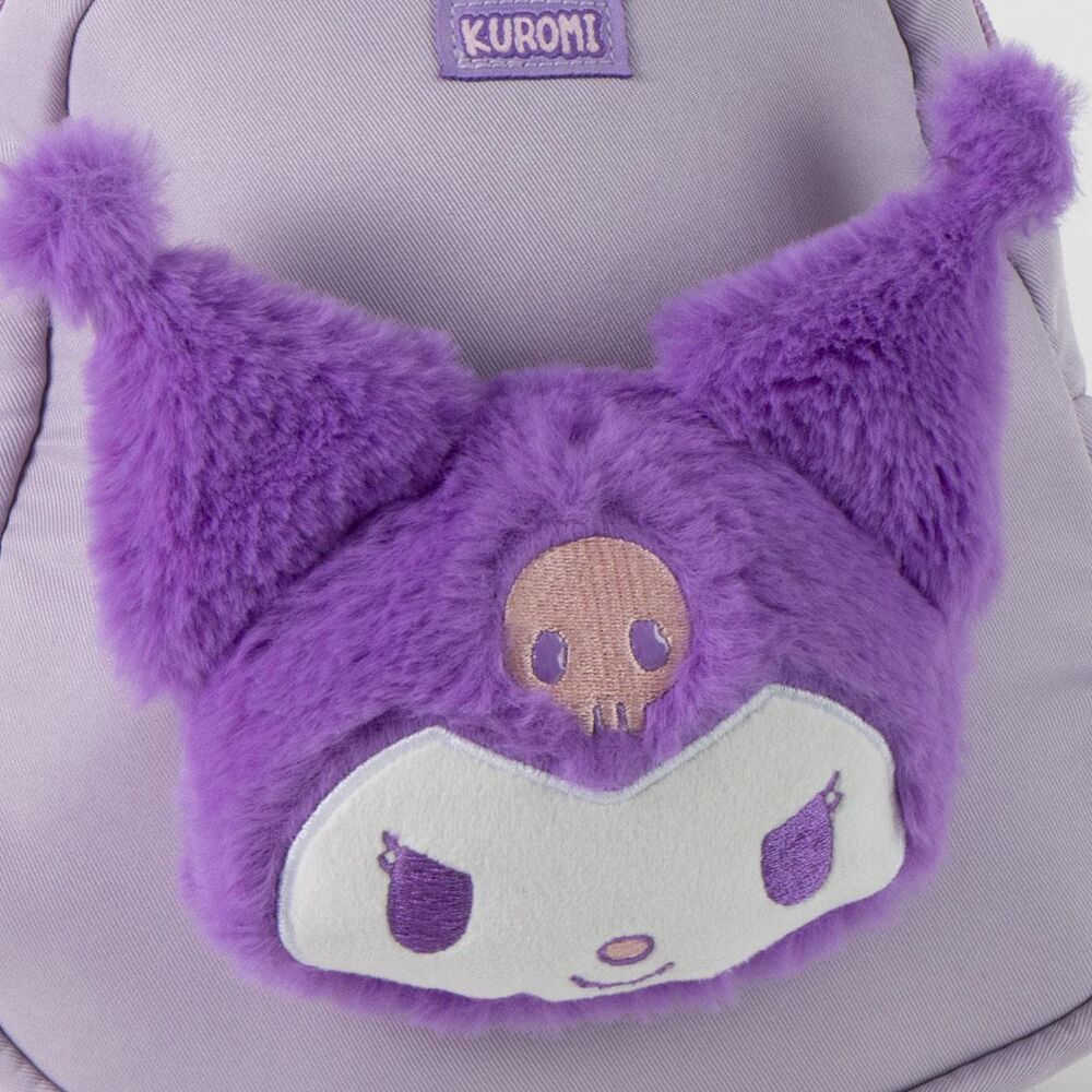 Mochila lila de Kuromi con aplicación frontal en relieve - 3