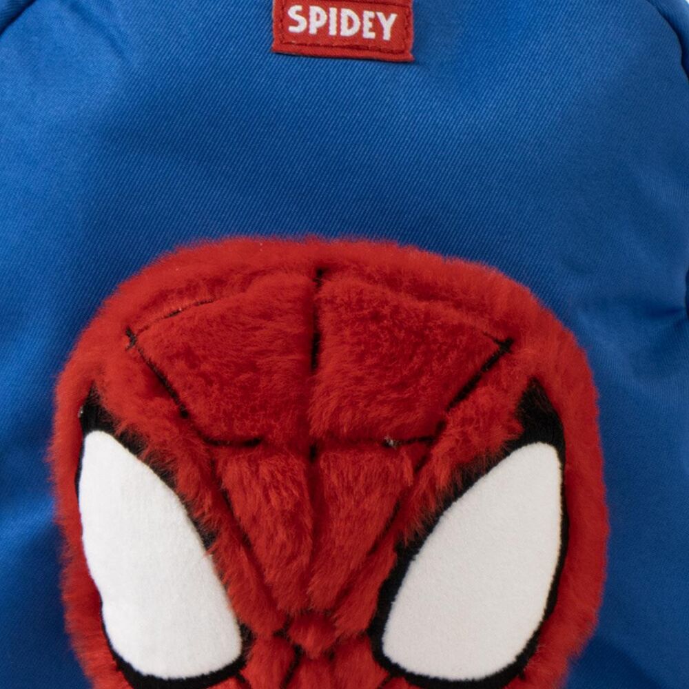 Mochila de guardería Spidey Marvel azul con rostro en relieve - 3