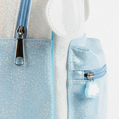 Mochila infantil Cinnamoroll Hello Kitty blanca y azul claro - 3