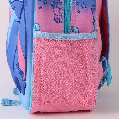 Mochila infantil 3D de Stitch Disney en azul y rosa - 3