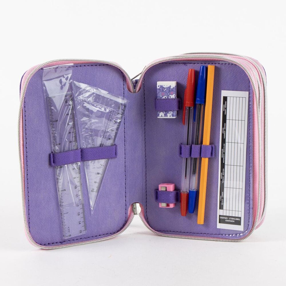 Plumier triple morado de Kuromi Hello Kitty - 3