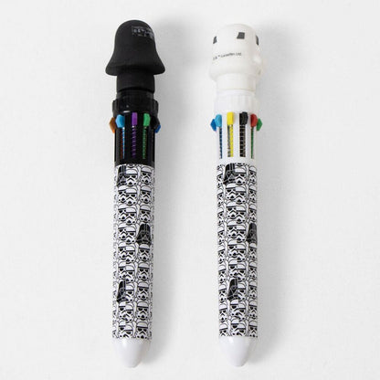 Bolígrafos Star Wars de 10 colores con diseños de Darth Vader y soldados de asalto - 3