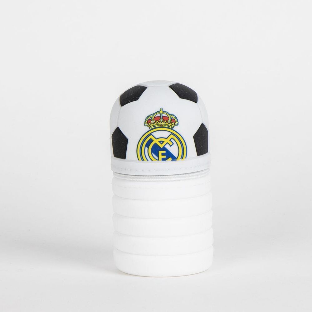 Portatodo 3D plegable del Real Madrid con diseño de balón en blanco y negro - 4