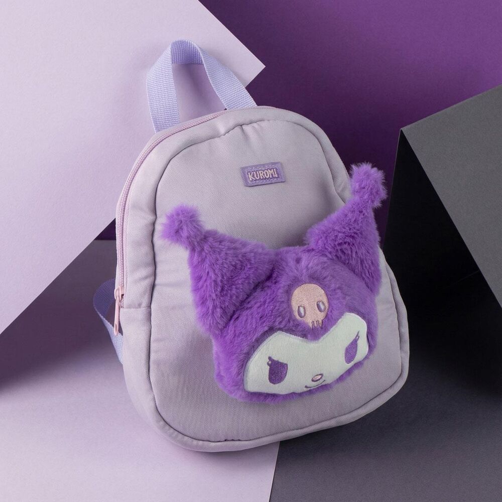 Mochila lila de Kuromi con aplicación frontal en relieve - 4