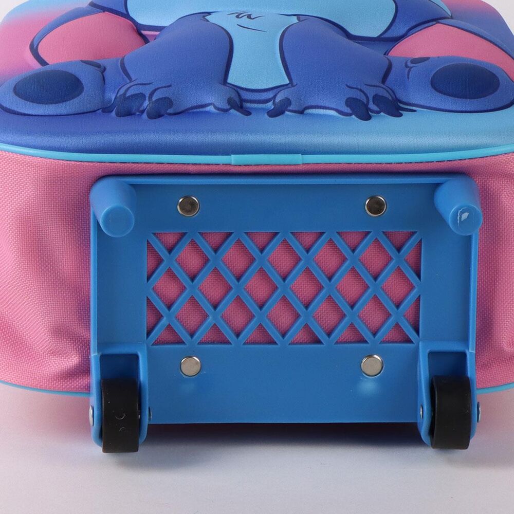 Trolley 3D de Stitch Disney en azul y rosa con asa telescópica - 4