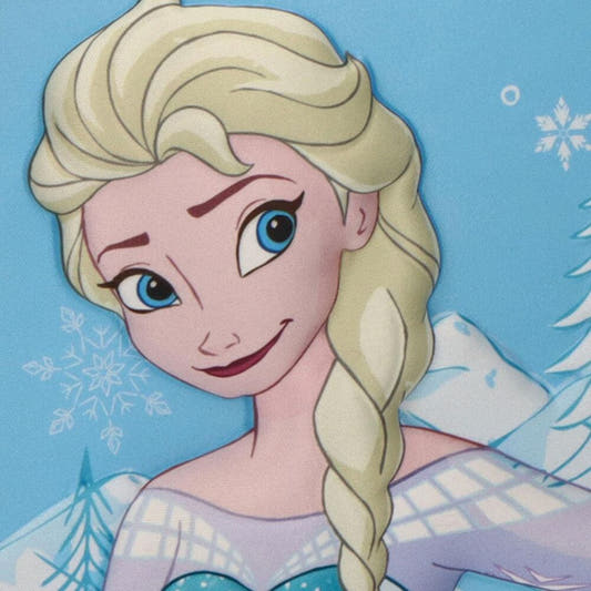 Bolsa portameriendas 3D azul de Elsa Frozen Disney con detalles rosas - 4