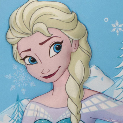 Bolsa portameriendas 3D azul de Elsa Frozen Disney con detalles rosas - 4